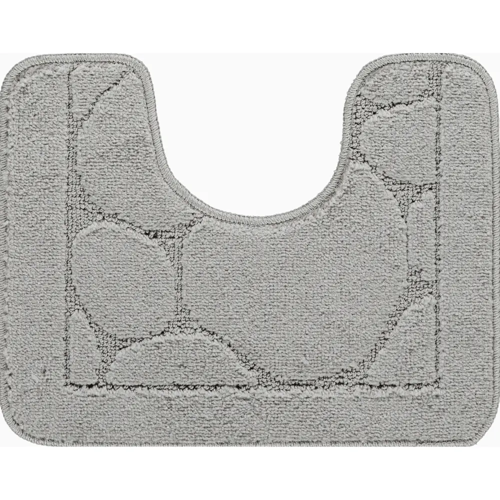 Olive 2-Piece Machine Washable Non-Slip Light Grey Bathroom Rug Set - Image 8