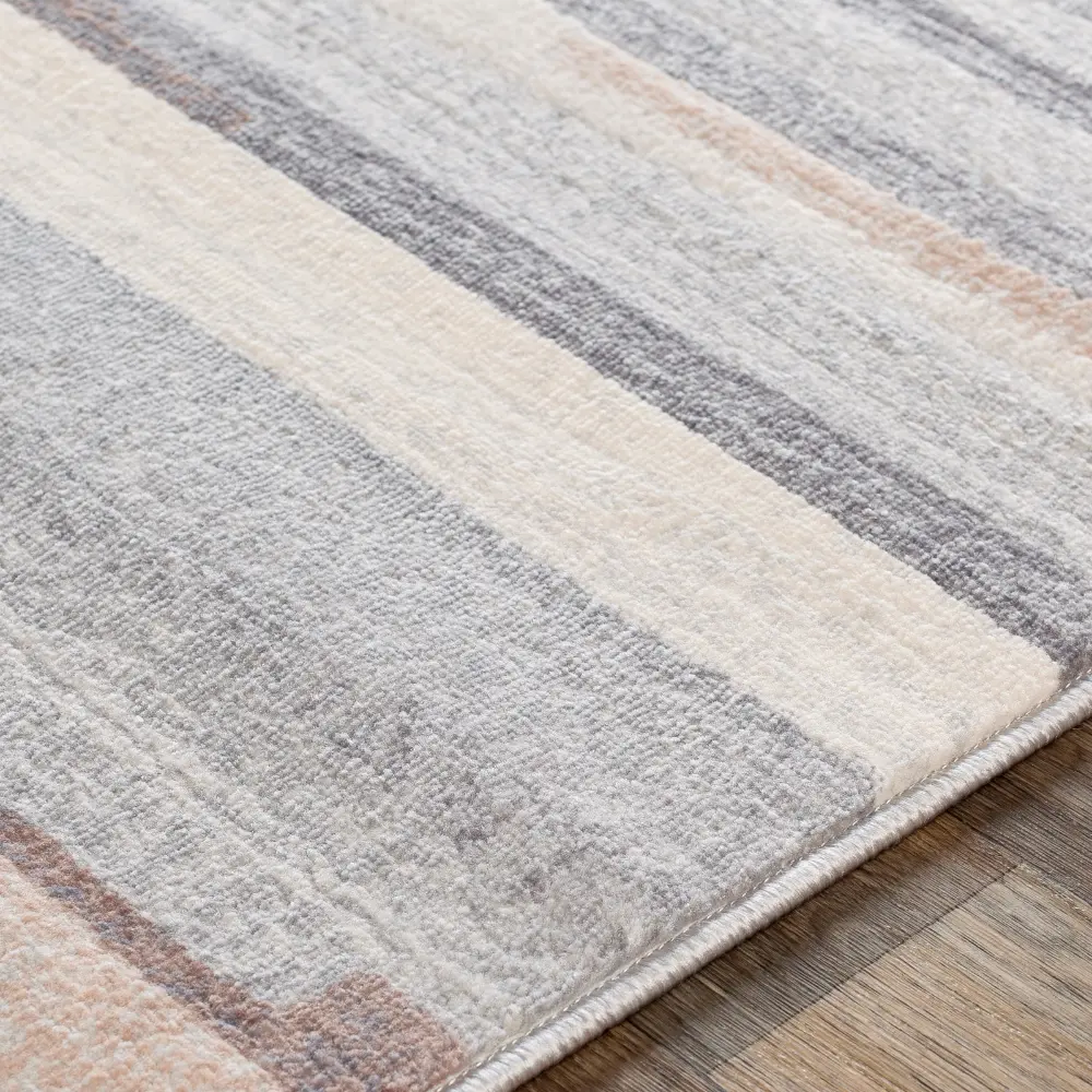 Olivia Scandi Modern Medium Grey/Tan/White Rug - Image 5