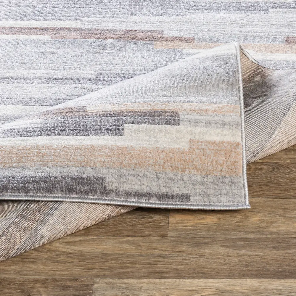 Olivia Scandi Modern Medium Grey/Tan/White Rug - Image 9