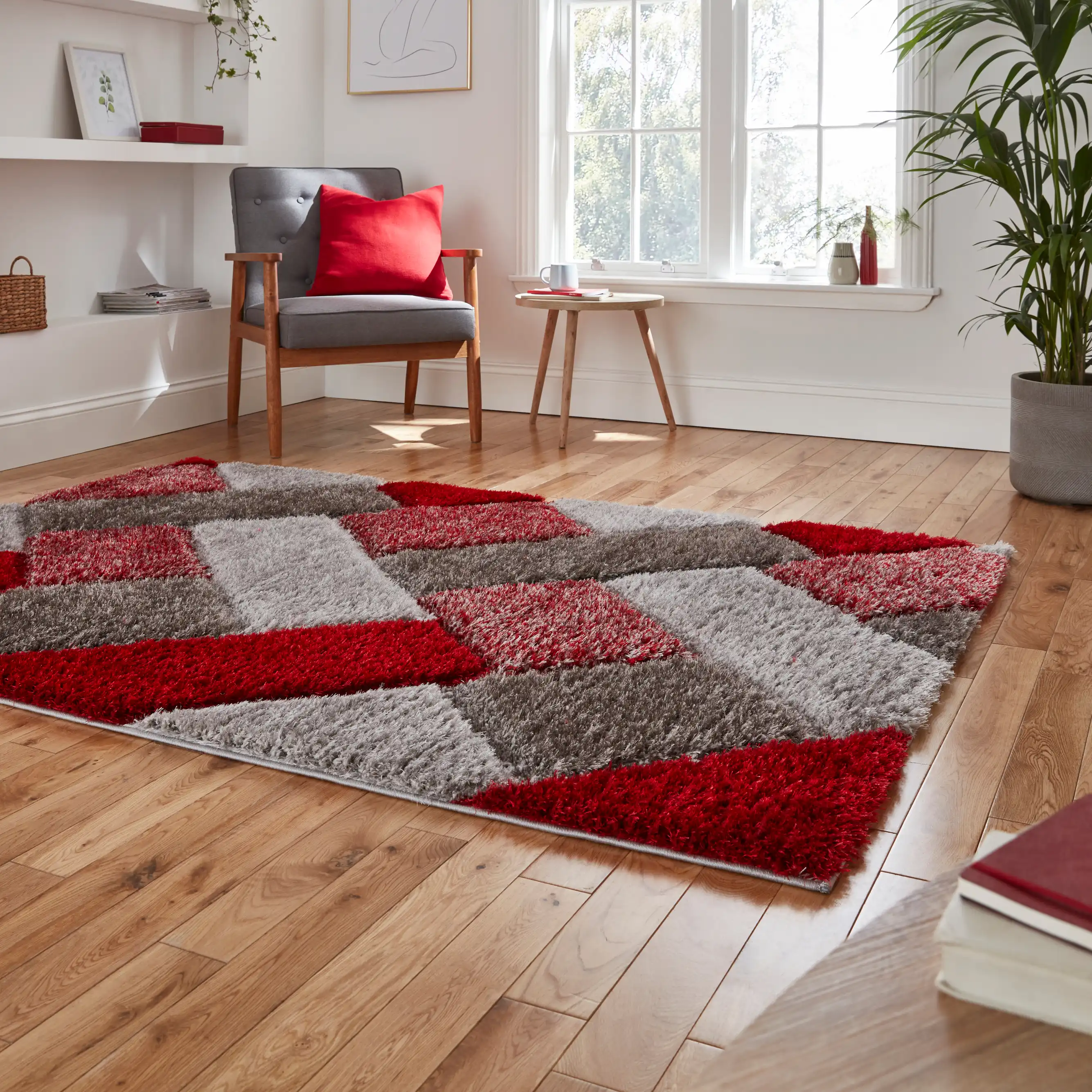 Olympia 2239 Grey Red Rug - Image 5