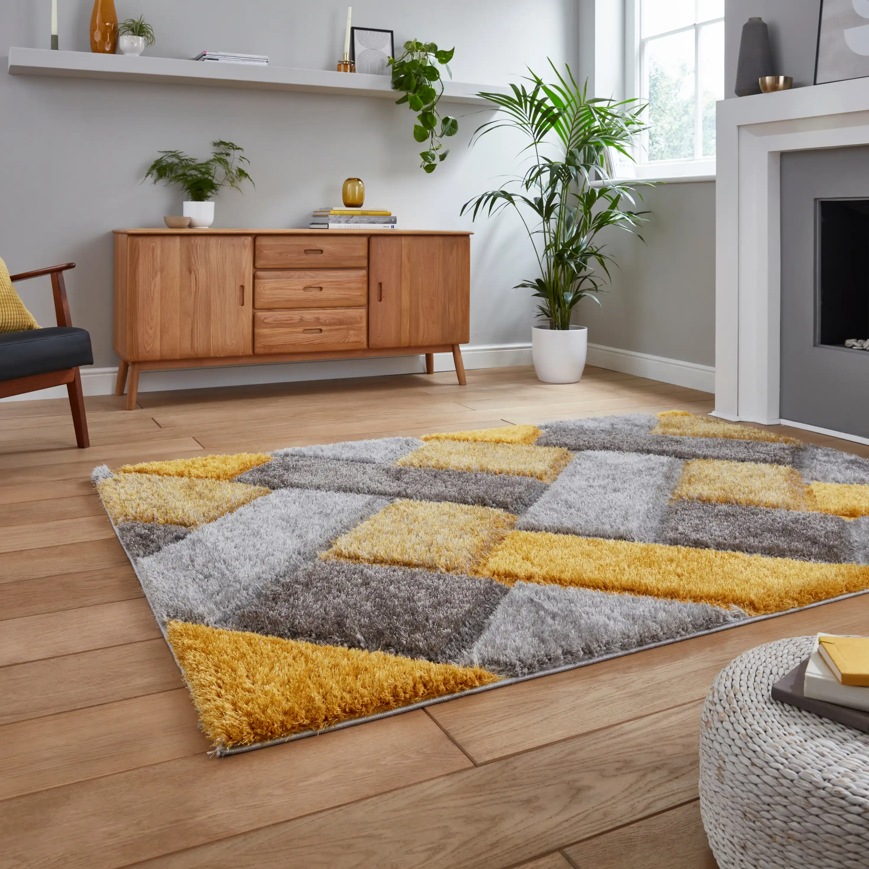 Olympia 2239 Grey Yellow Rug - Image 4
