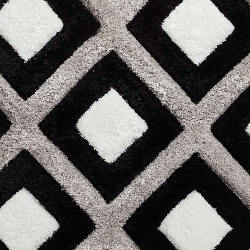 Olympia GR224 Black White Rug - Image 3