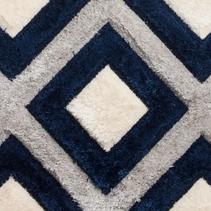 Olympia GR224 Grey Navy Rug - Image 3