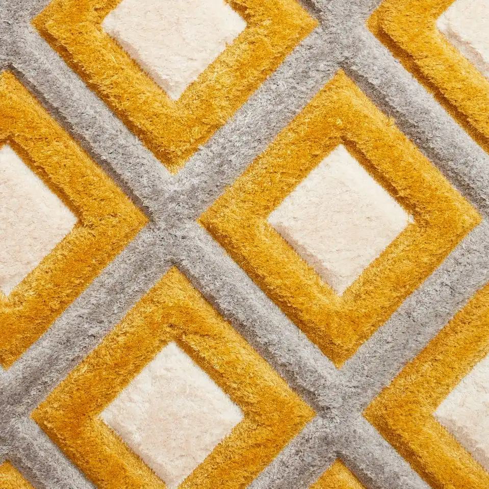 Olympia GR224 Grey Yellow Rug - Image 3