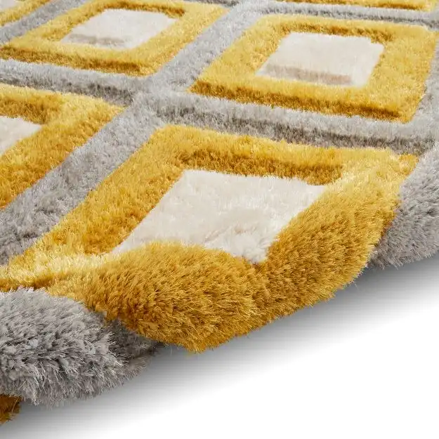 Olympia GR224 Grey Yellow Rug - Image 4