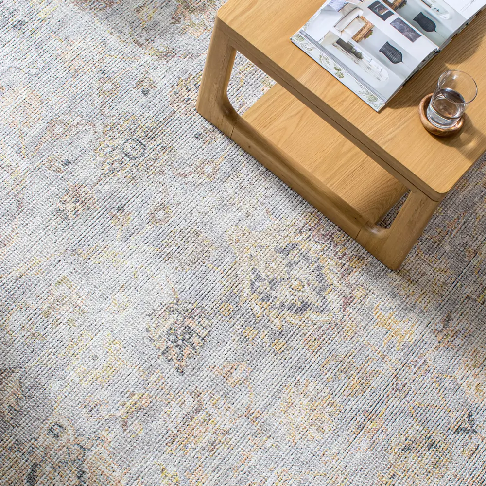 Olympic Our Pnw Home X Livabliss Vintage Oriental Boho Grey/Light Beige Rug - Image 5