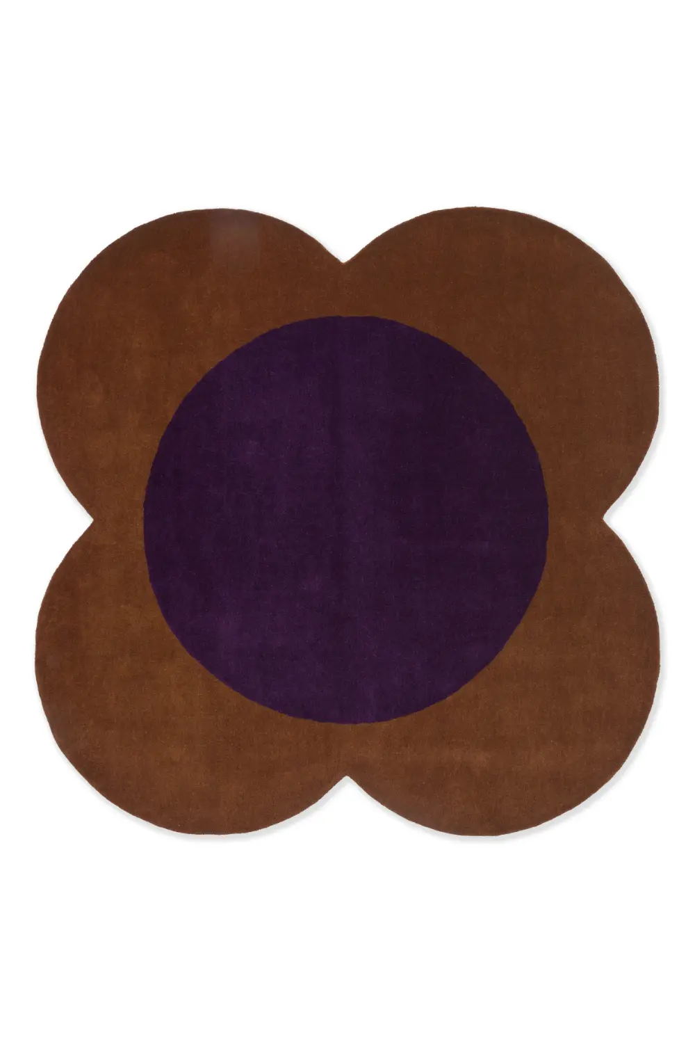 Orla Kiely Flower Spot Chestnut/Violet 158401 Rug - Image 2