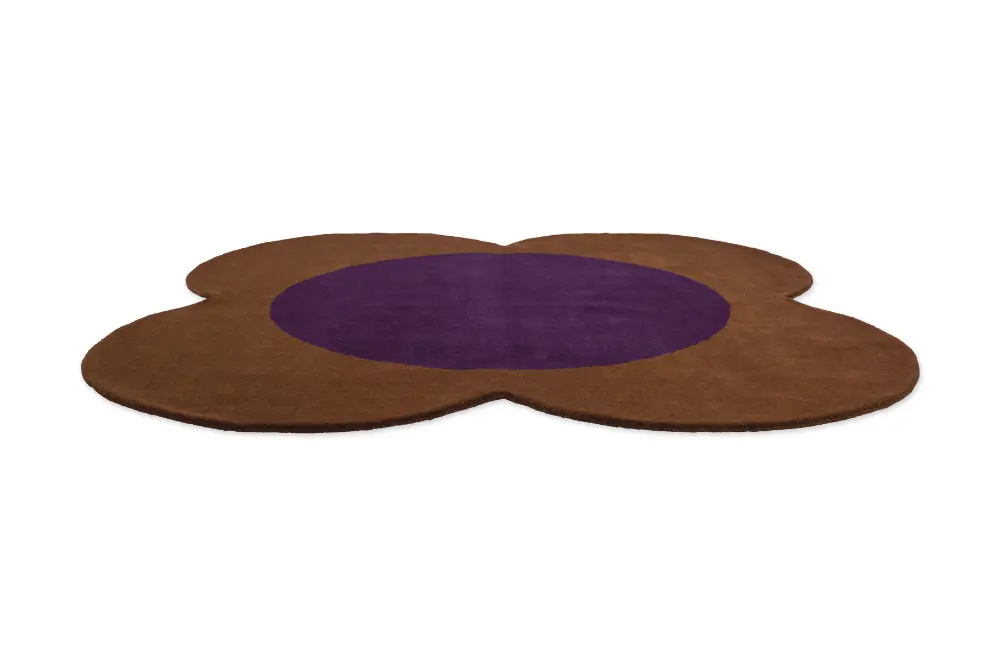 Orla Kiely Flower Spot Chestnut/Violet 158401 Rug - Image 3
