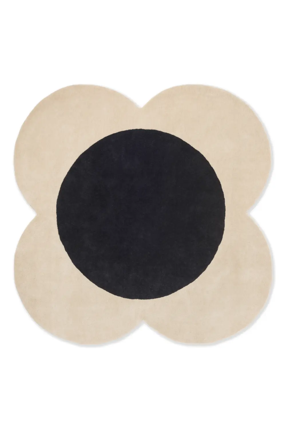 Orla Kiely Flower Spot Ecru/Black 158409 Rug - Image 3