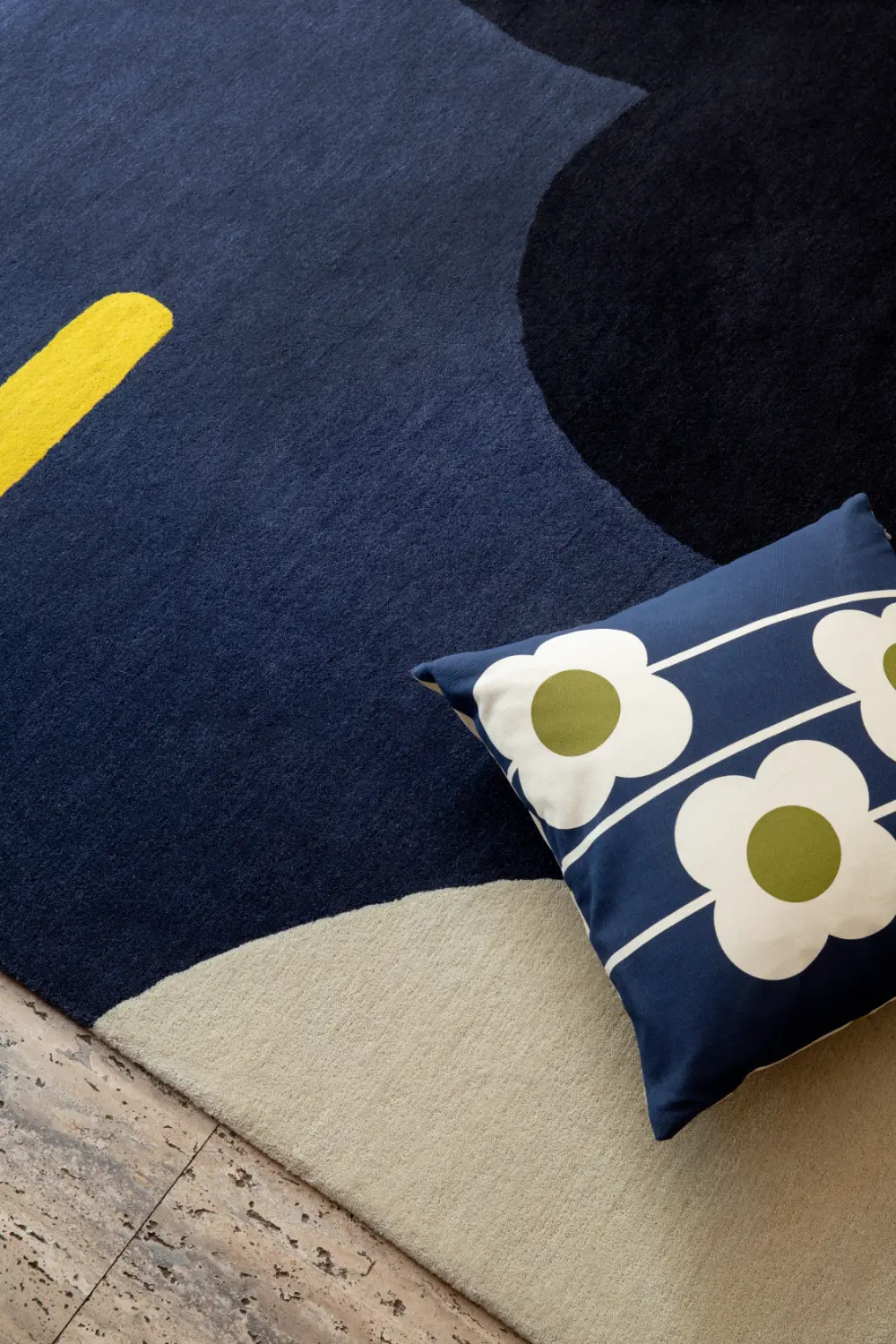 Orla Kiely Geo Flower Denim 060608 Rug - Image 2