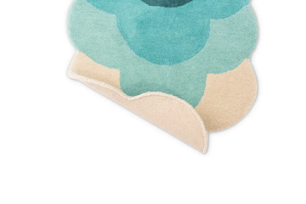 Orla Kiely Optical Flower Teal 061207 Rug - Image 4