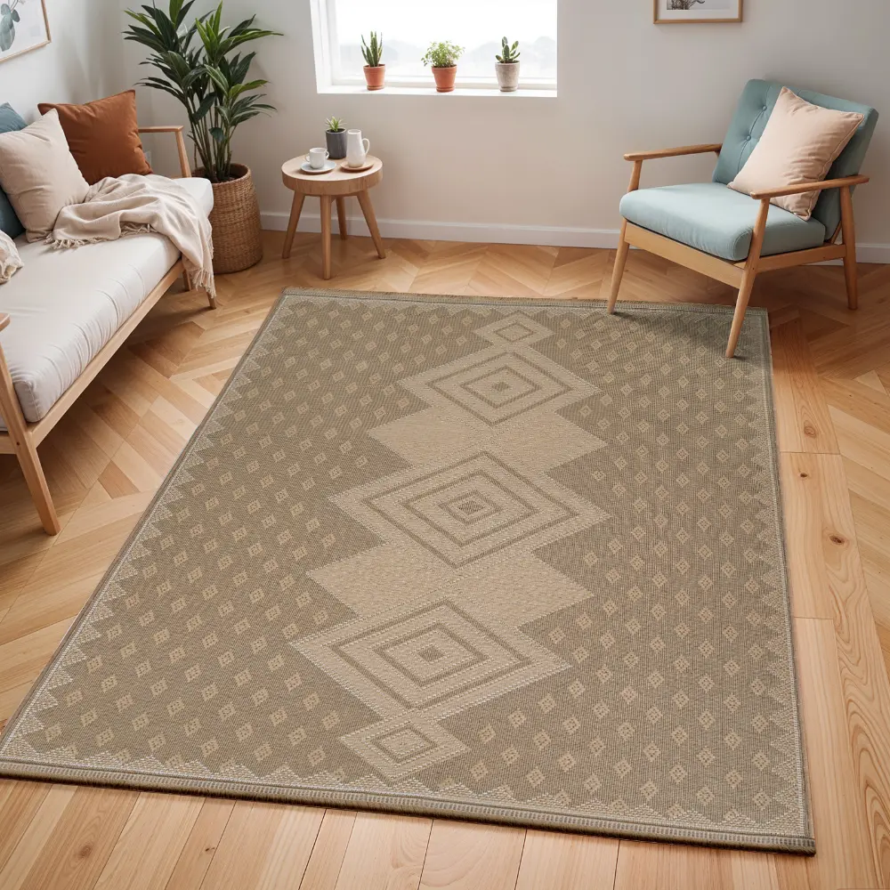 Oranos Cottage Tan Machine Washable Jute Rug