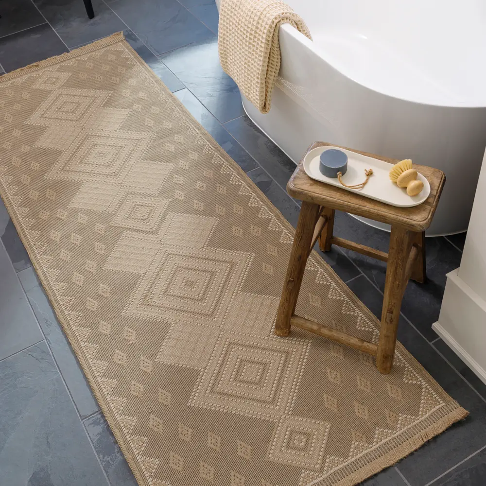 Oranos Cottage Tan Machine Washable Jute Rug - Image 11