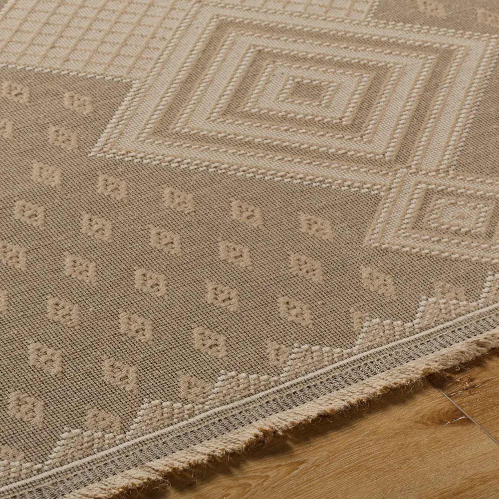 Oranos Cottage Tan Machine Washable Jute Rug - Image 2
