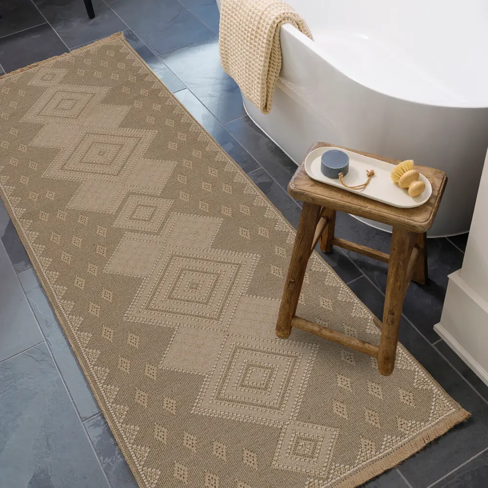 Oranos Cottage Tan Machine Washable Jute Rug - Image 5