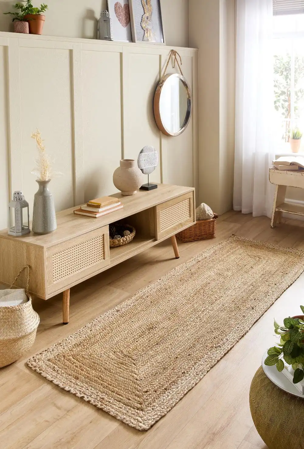 Origins Jute Border Natural White Rug - Image 2