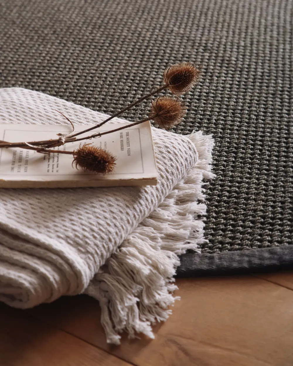 Origins Sisal Dark Grey with Grey Border Rug - Image 8