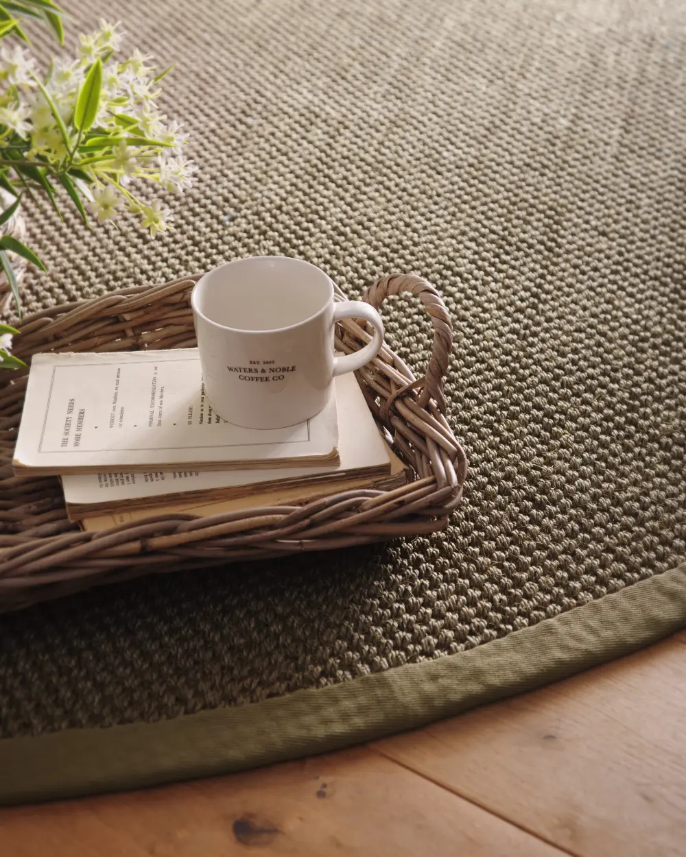 Origins Sisal Sage Green with Sage Green Border Rug - Image 9