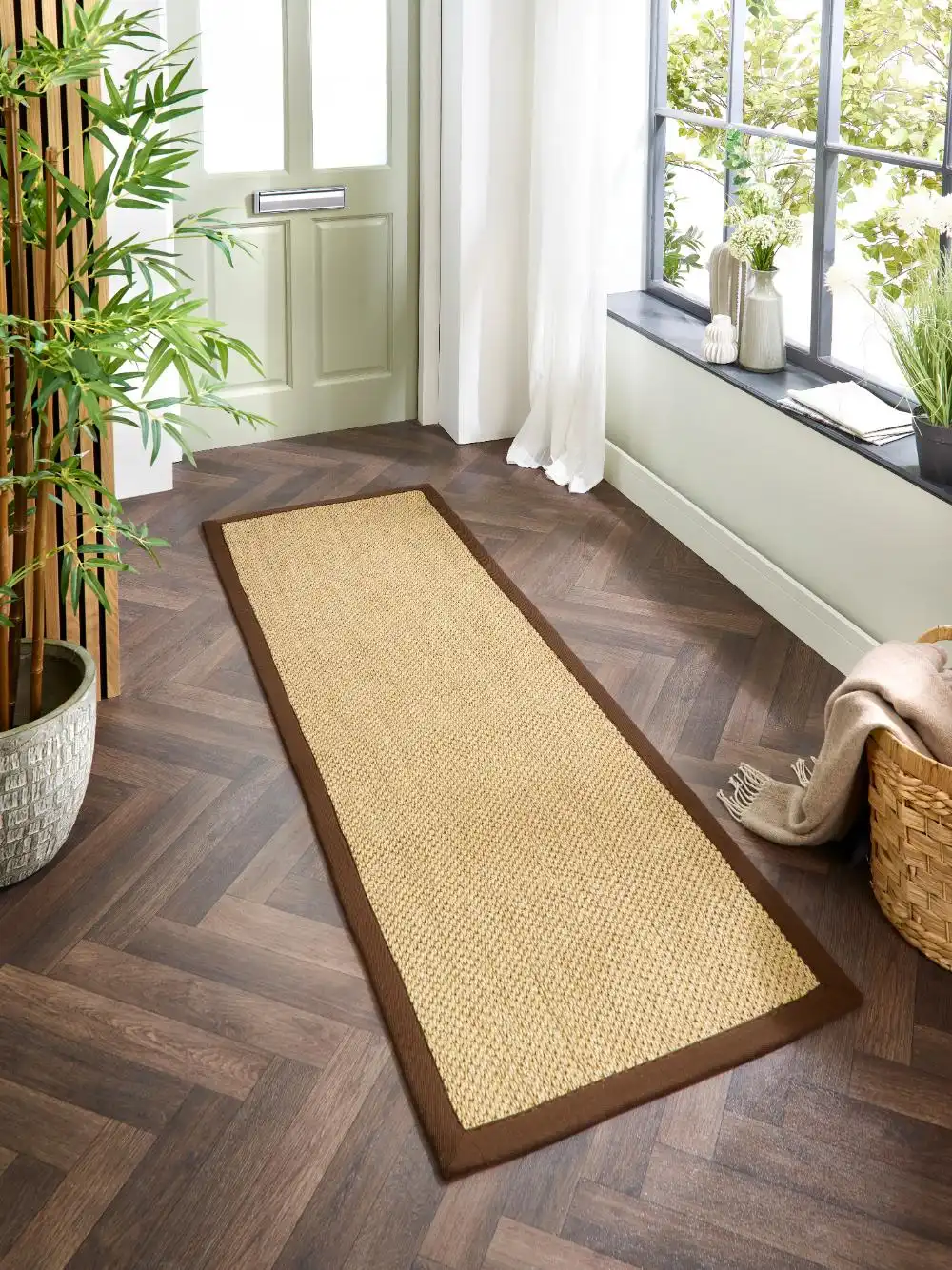 Origins Sisal Warm Natural with Dark Brown Border Rug - Image 3