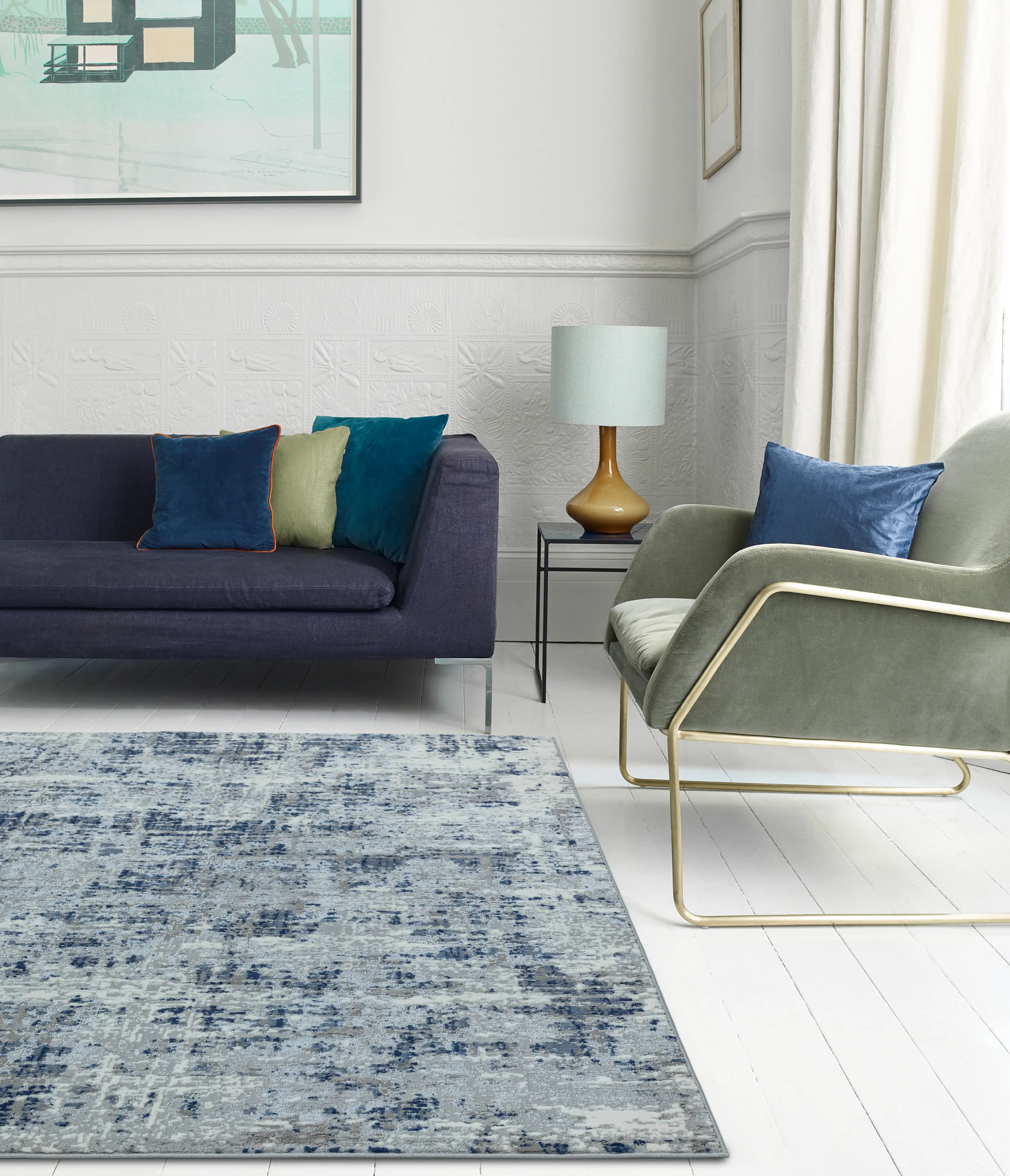 Orion OR04 Abstract Blue Rug
