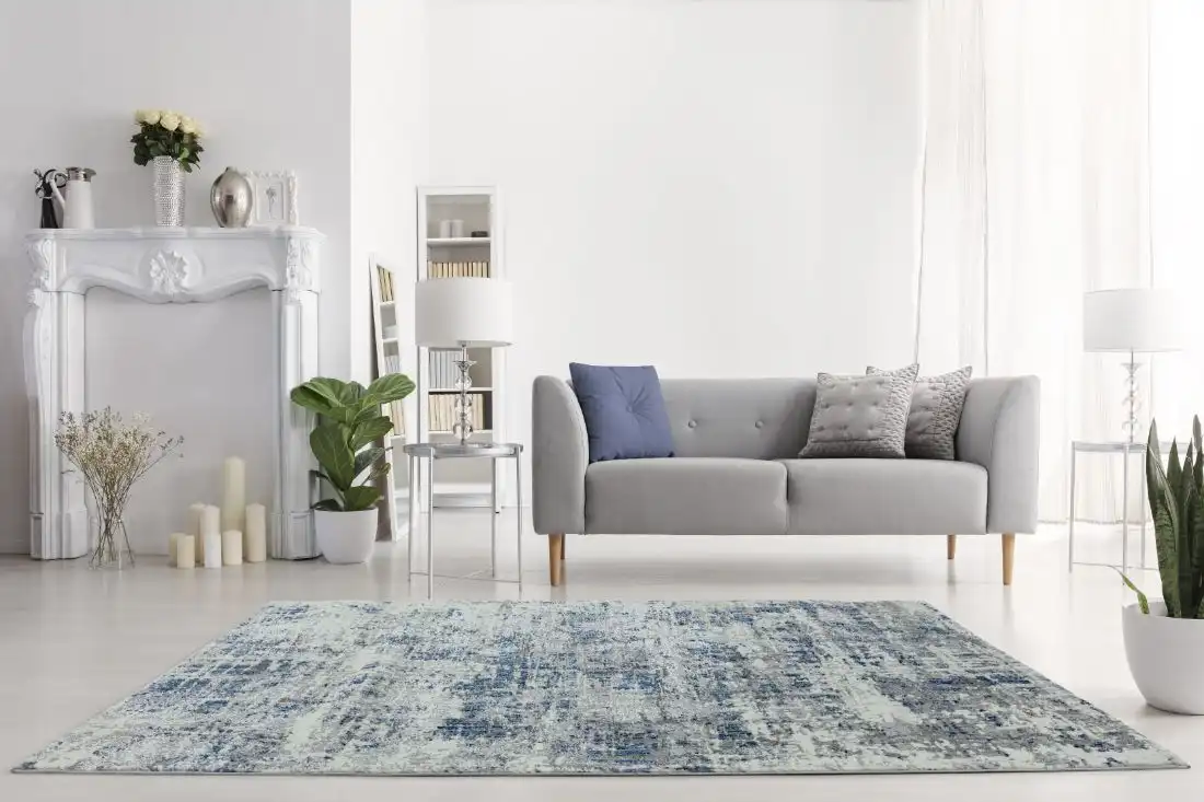 Orion OR04 Abstract Blue Rug - Image 4