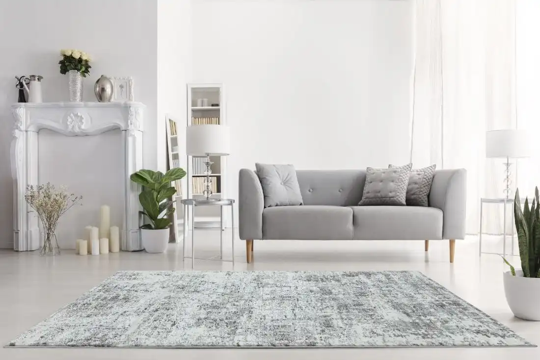 Orion OR05 Abstract Silver Rug - Image 3