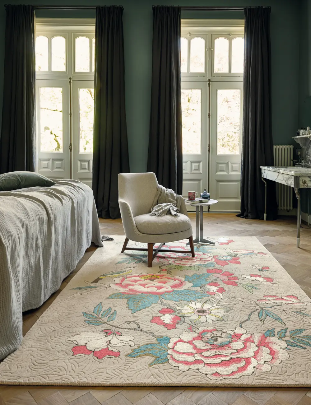 Paeonia Wedgwood -Coral 037902 Rug - Image 2