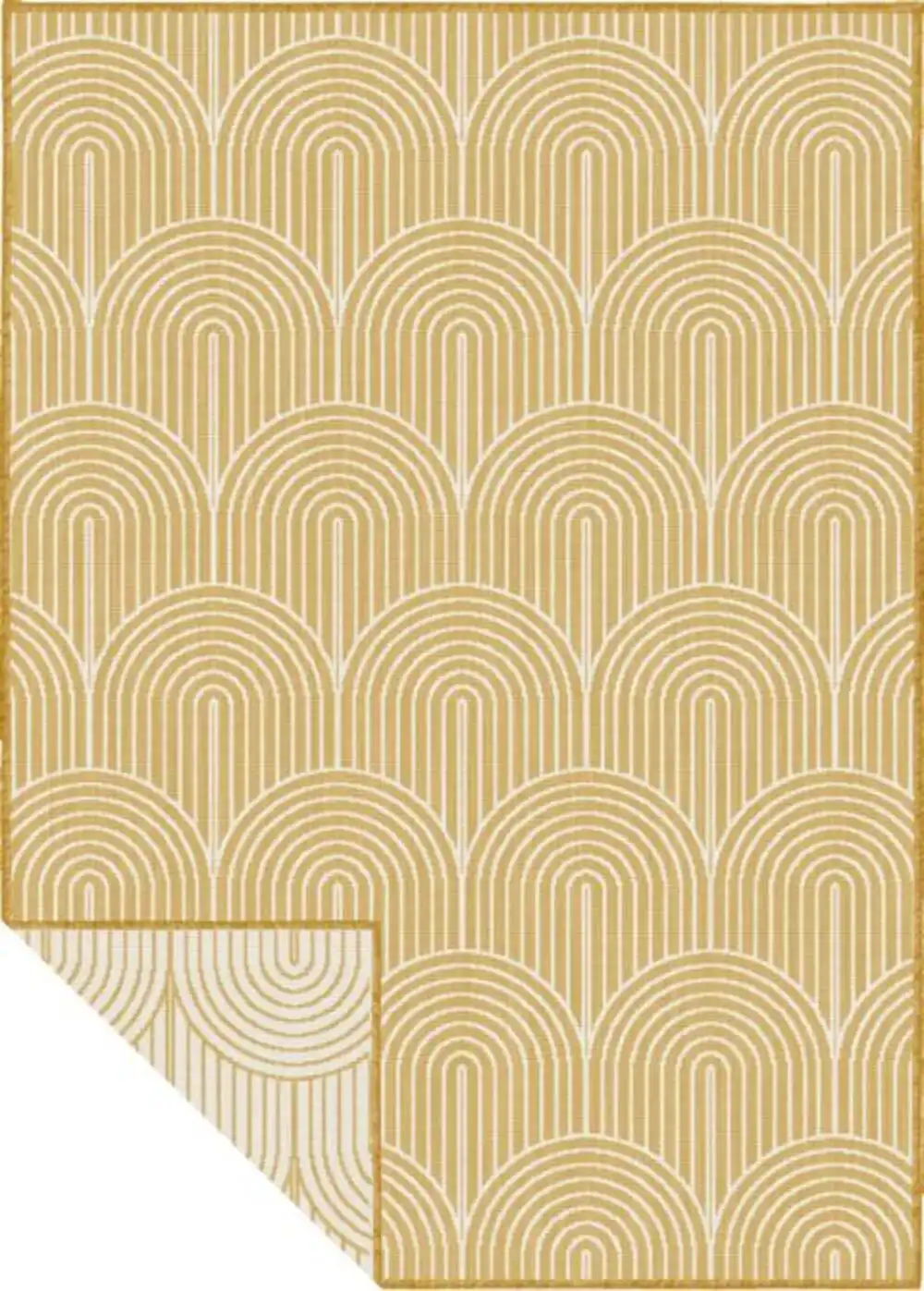 Pangli Reversible Indoor Outdoor 105849 Ochre Rug - Image 5