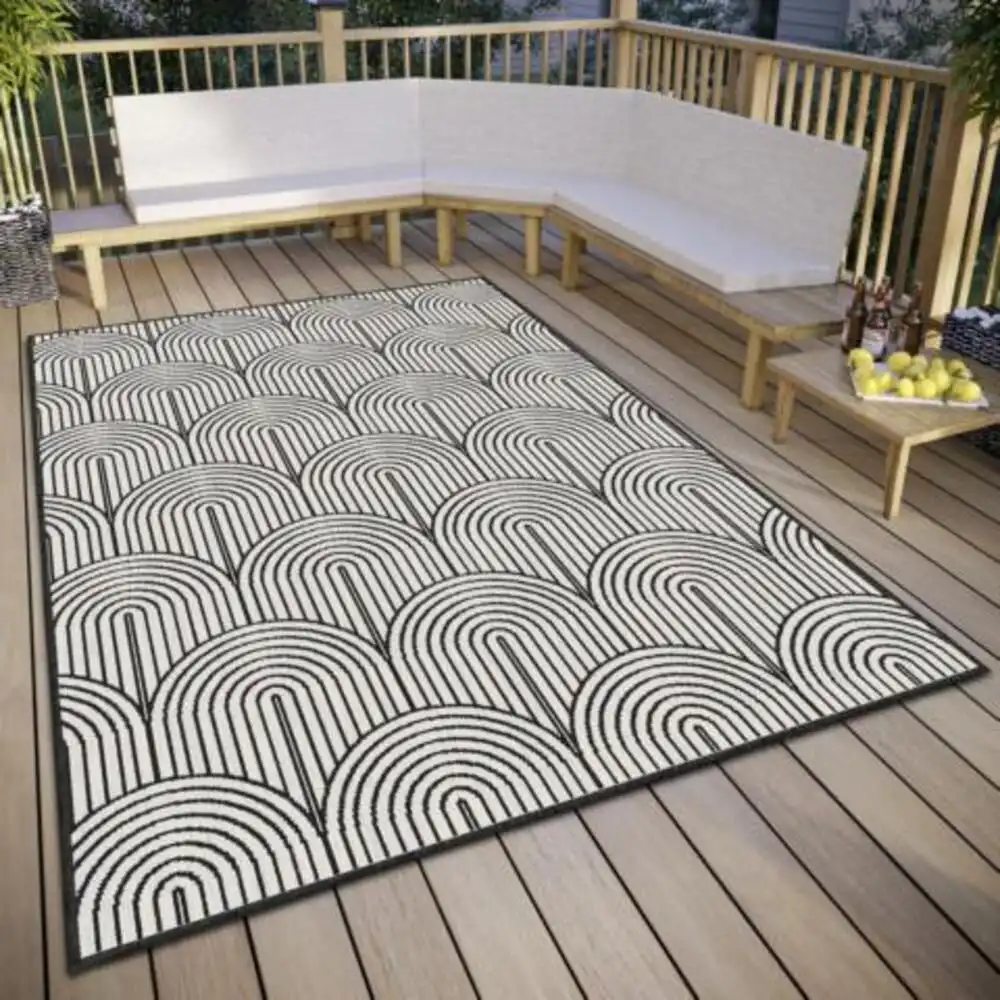 Pangli Reversible Indoor Outdoor 105852 Black Rug - Image 2
