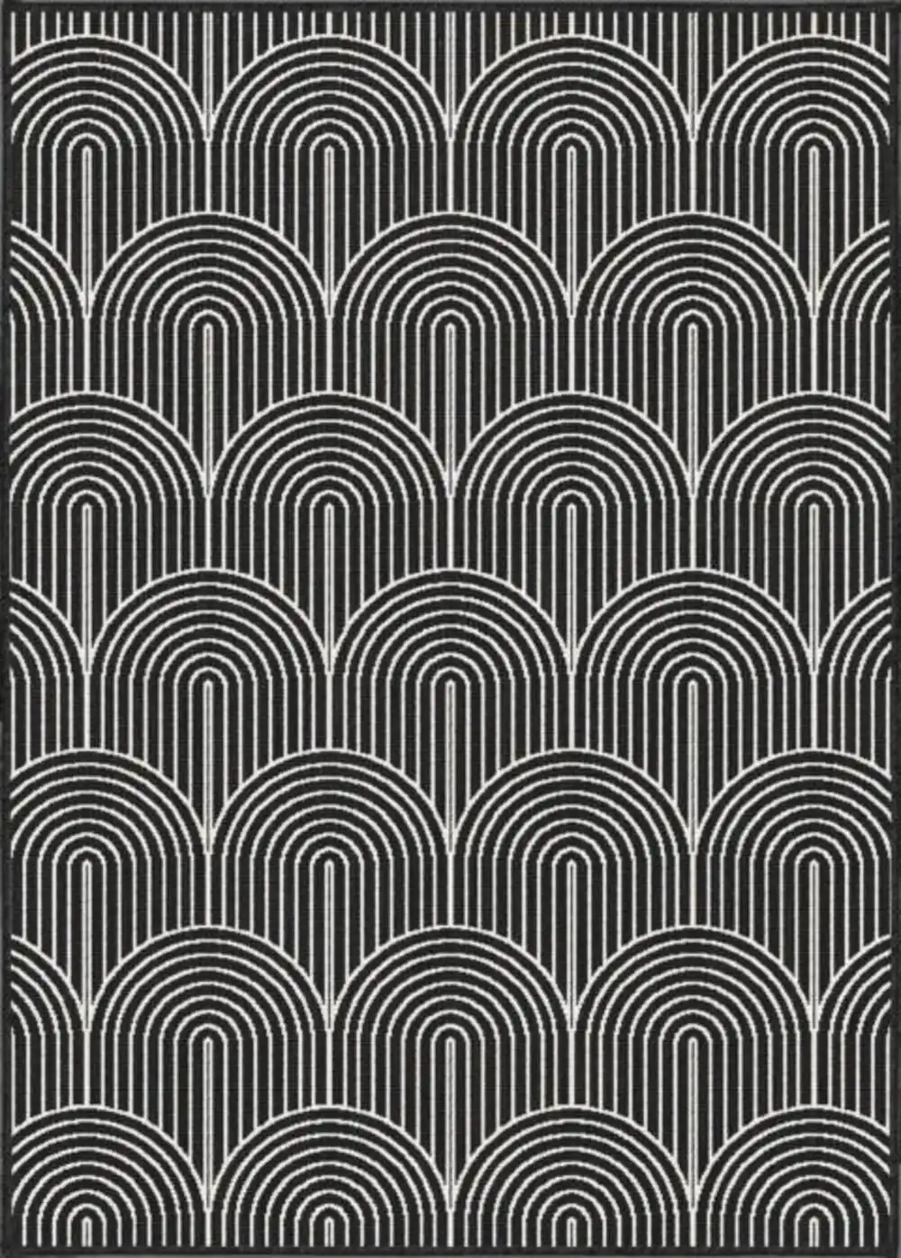 Pangli Reversible Indoor Outdoor 105852 Black Rug - Image 3