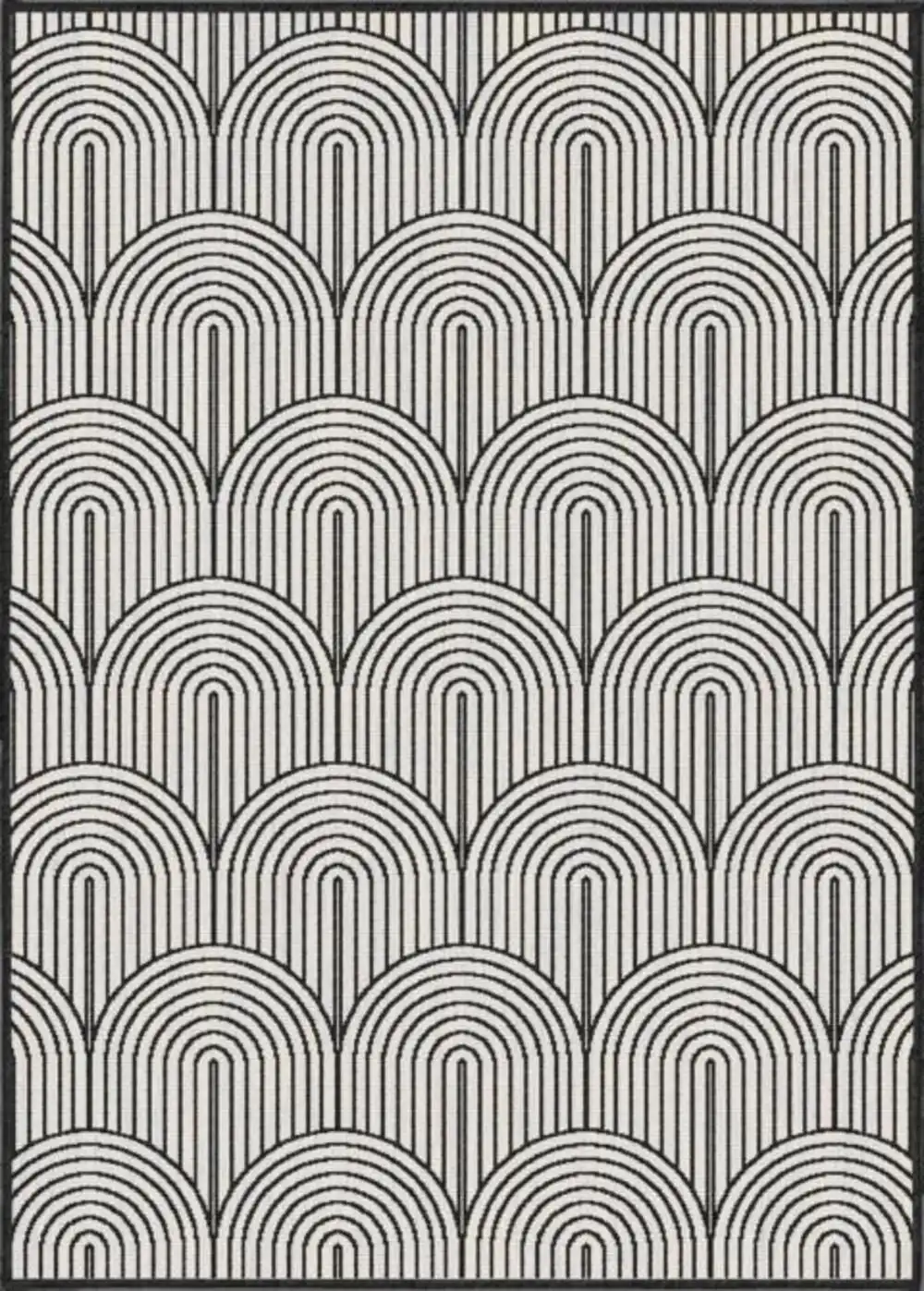 Pangli Reversible Indoor Outdoor 105852 Black Rug - Image 4