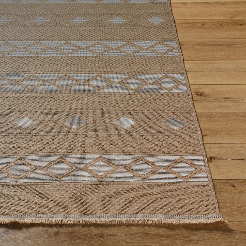 Parita Cottage Tan/Cream Machine Washable Jute Rug - Image 10