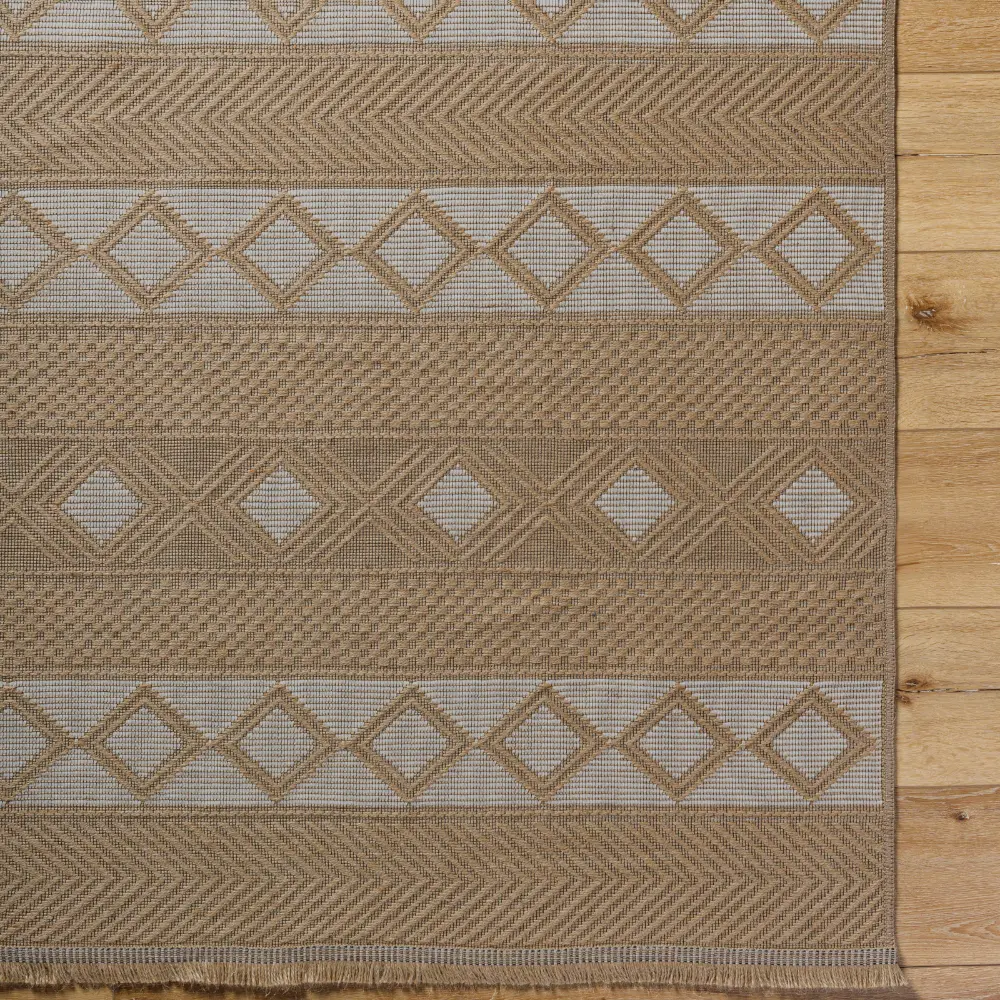 Parita Cottage Tan/Cream Machine Washable Jute Rug - Image 11