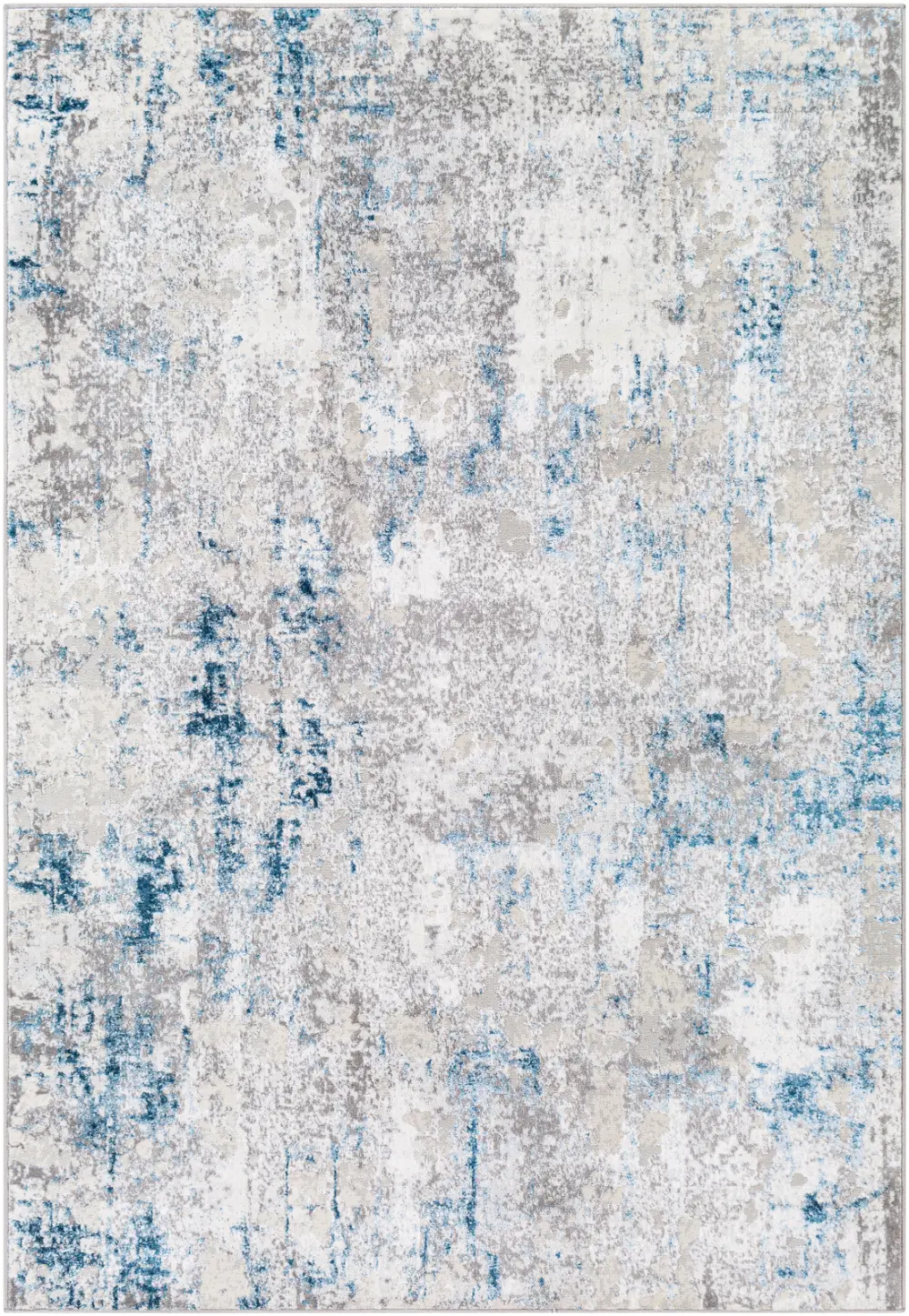 Parker Abstract Modern Marble Dark Blue Rug - Image 4
