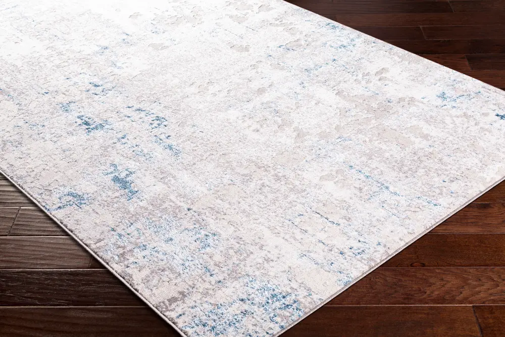 Parker Abstract Modern Marble Dark Blue Rug - Image 5