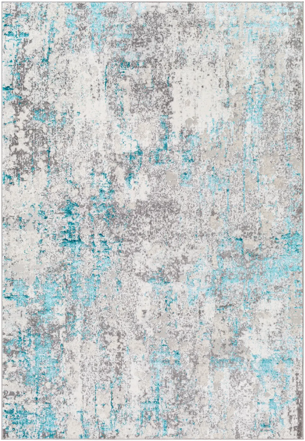 Parker Abstract Modern Marble Teal Rug - Image 7