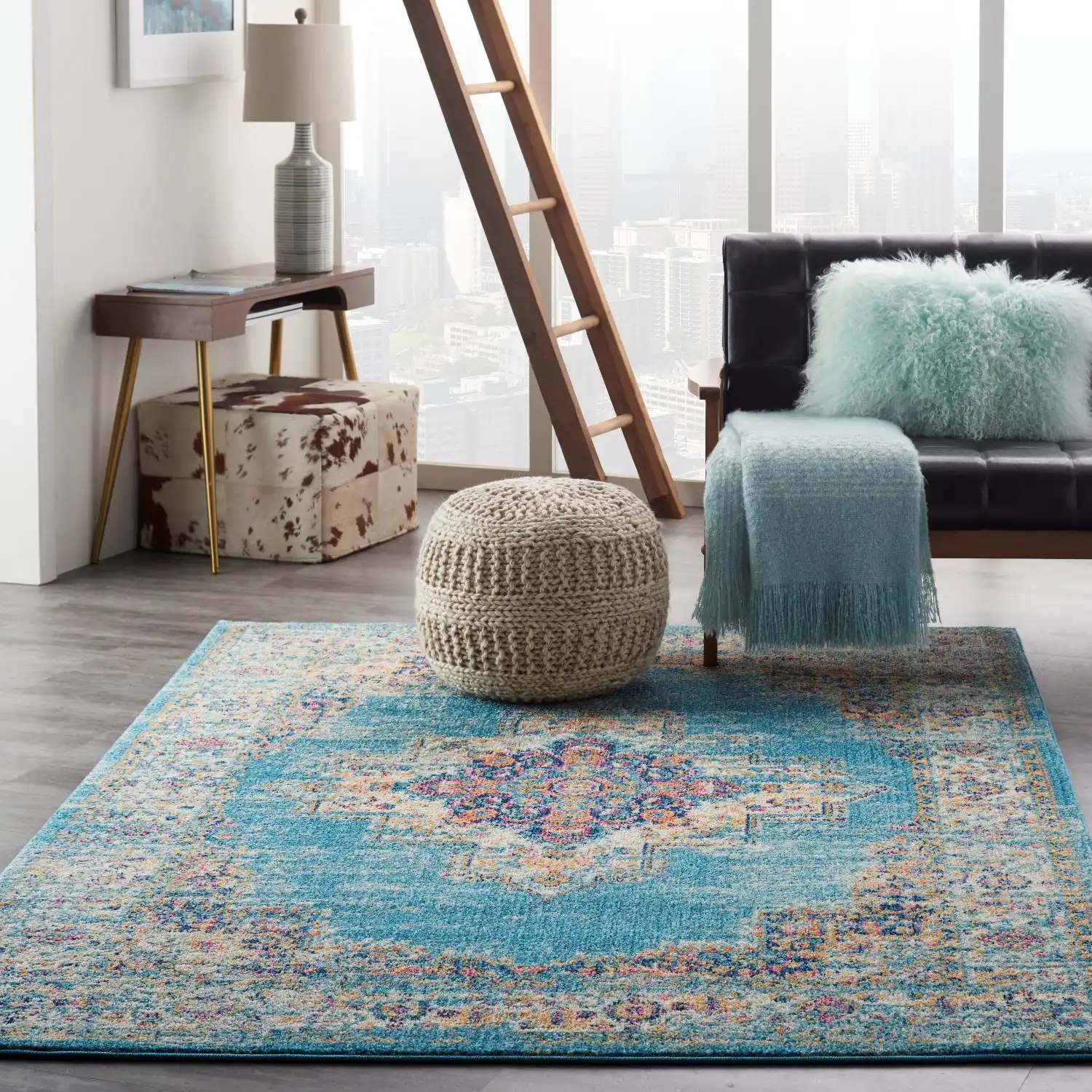 Passion Nourison PSN03 LTBLU Rug - Image 2