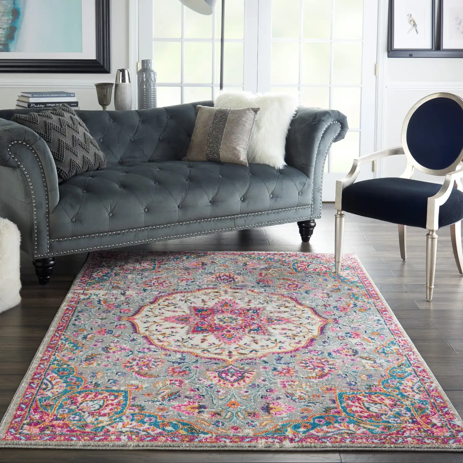 Passion Nourison PSN22 Grey Multi Rug - Image 3