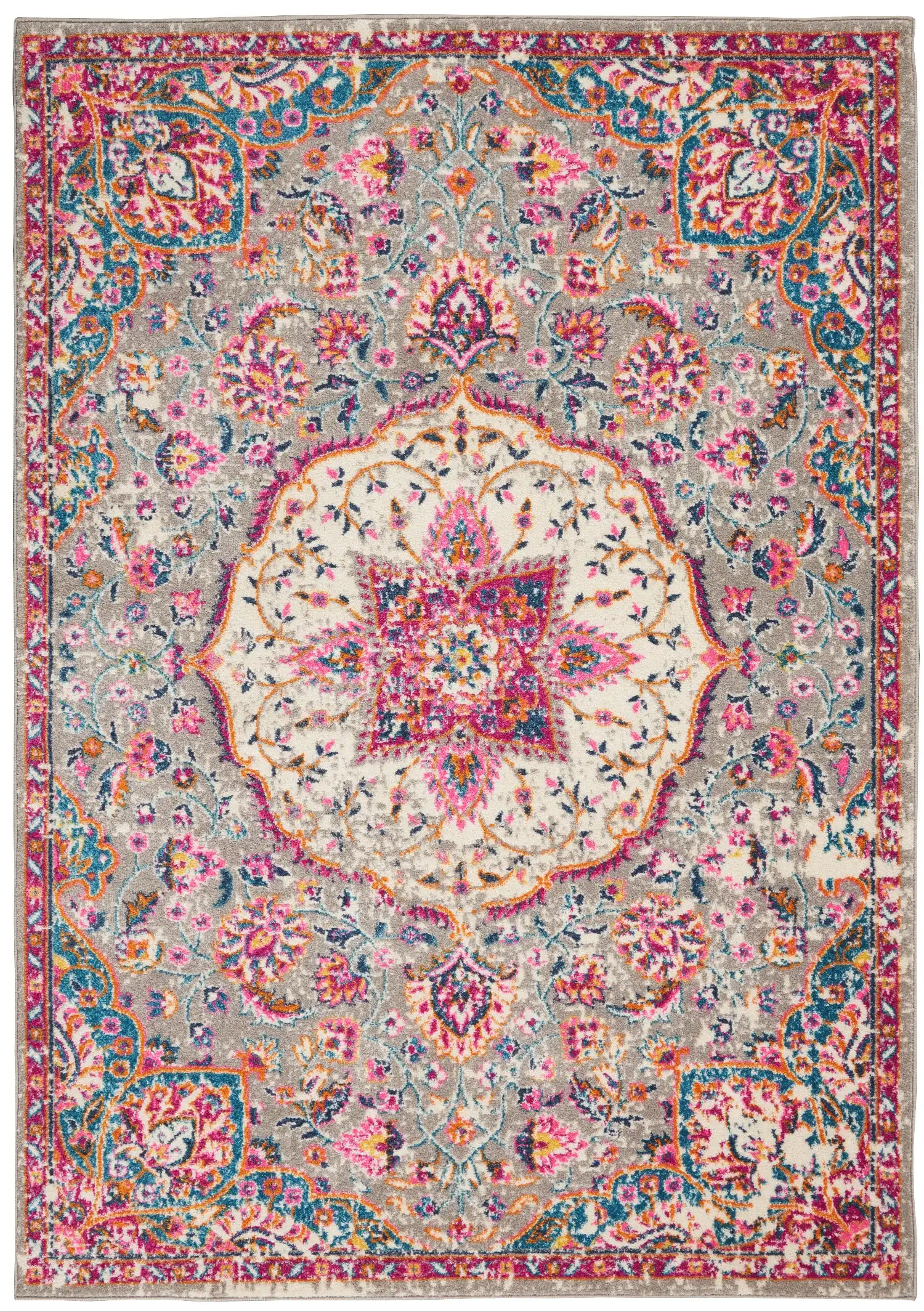 Passion Nourison PSN22 Grey Multi Rug - Image 4