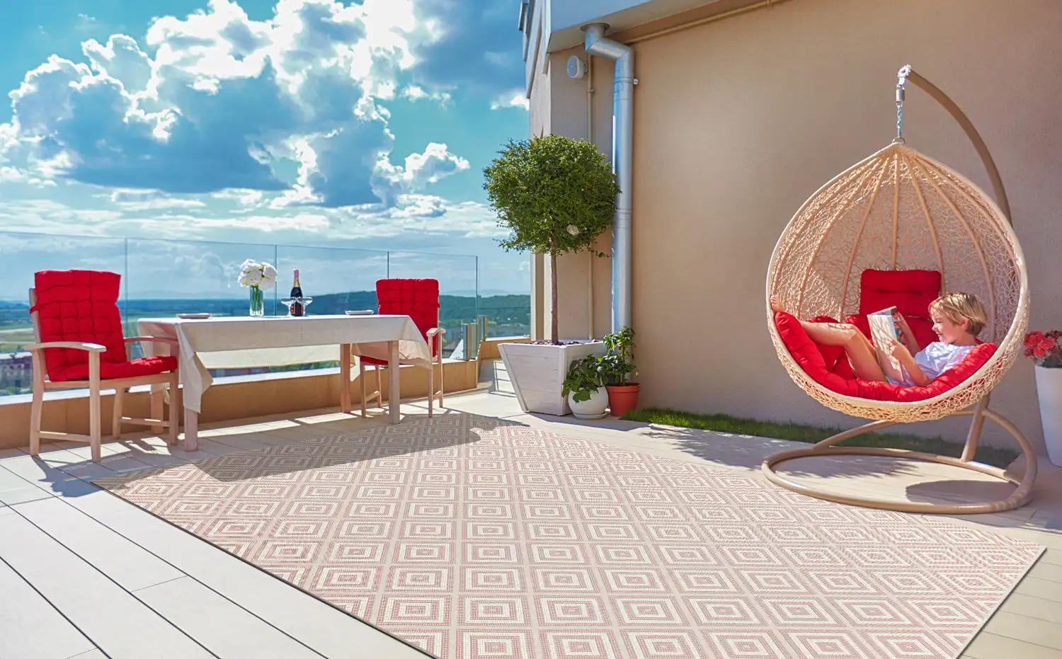 Patio 13 Pink Jewel Rug