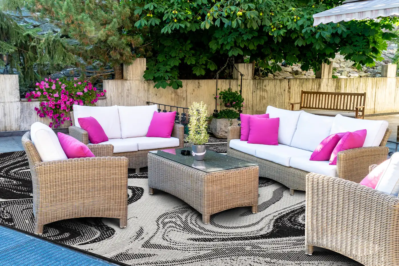 Patio PAT19 Black Marble Rug