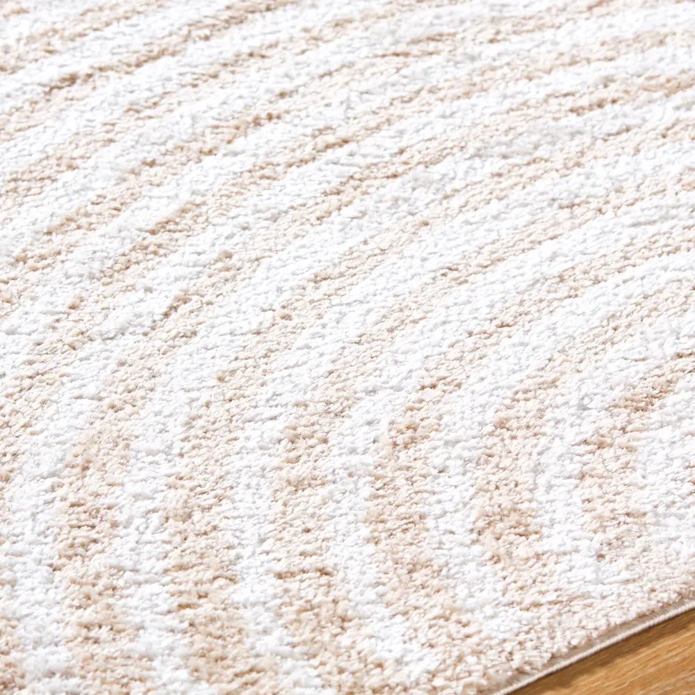 Pauline Machine Washable Modern Shaggy Beige Rug - Image 2