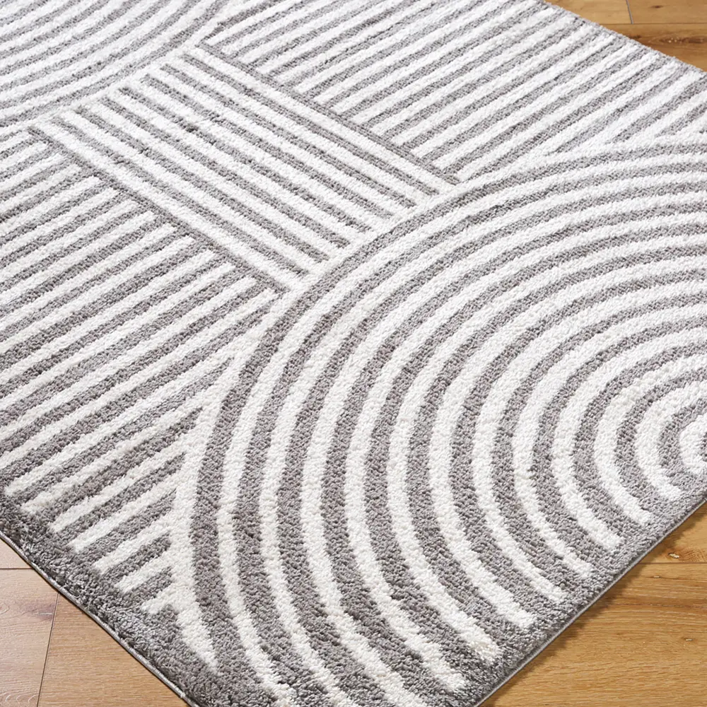 Pauline Machine Washable Modern Shaggy Charcoal Rug - Image 3