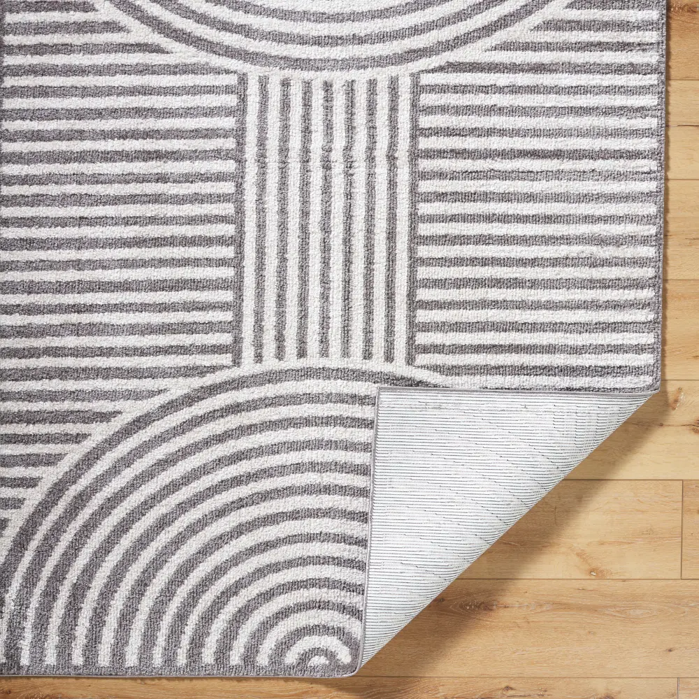 Pauline Machine Washable Modern Shaggy Charcoal Rug - Image 5
