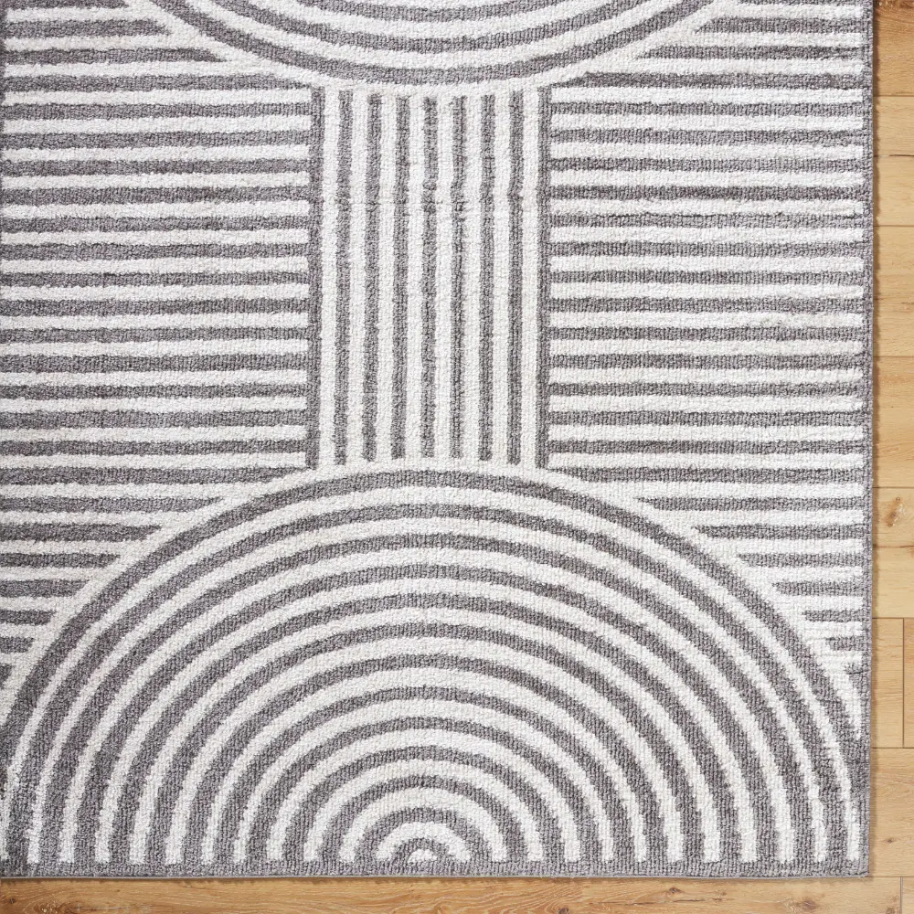 Pauline Machine Washable Modern Shaggy Charcoal Rug - Image 7