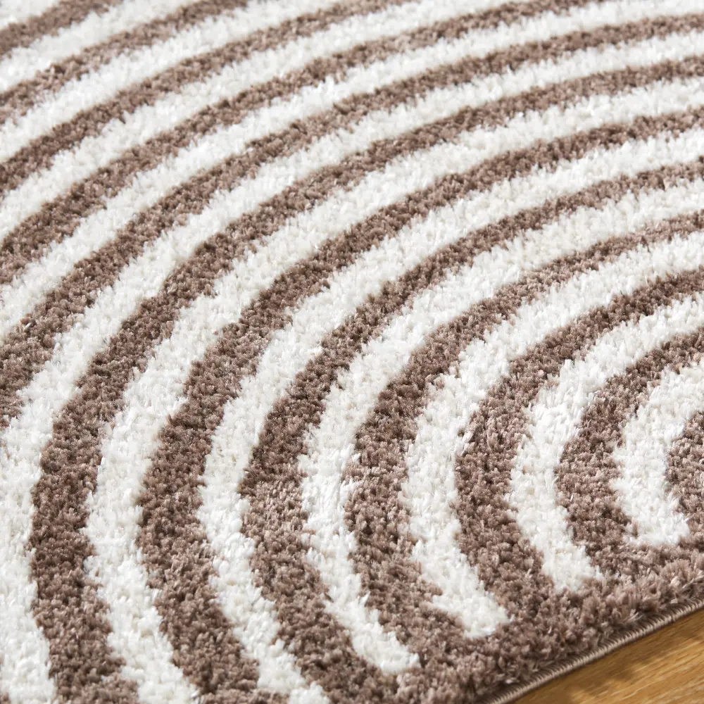 Pauline Machine Washable Modern Shaggy Dark Brown Rug - Image 5