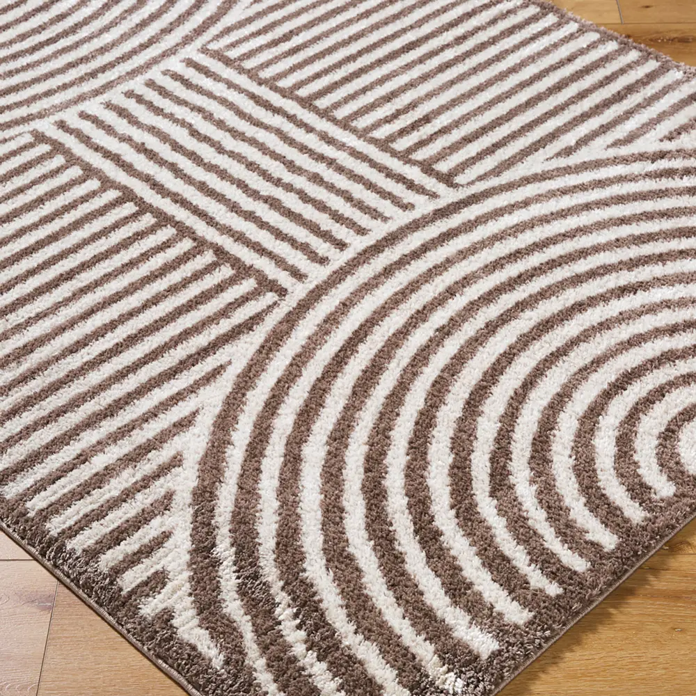 Pauline Machine Washable Modern Shaggy Dark Brown Rug - Image 7