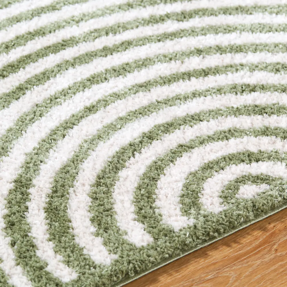 Pauline Machine Washable Modern Shaggy Grass Green Rug - Image 3