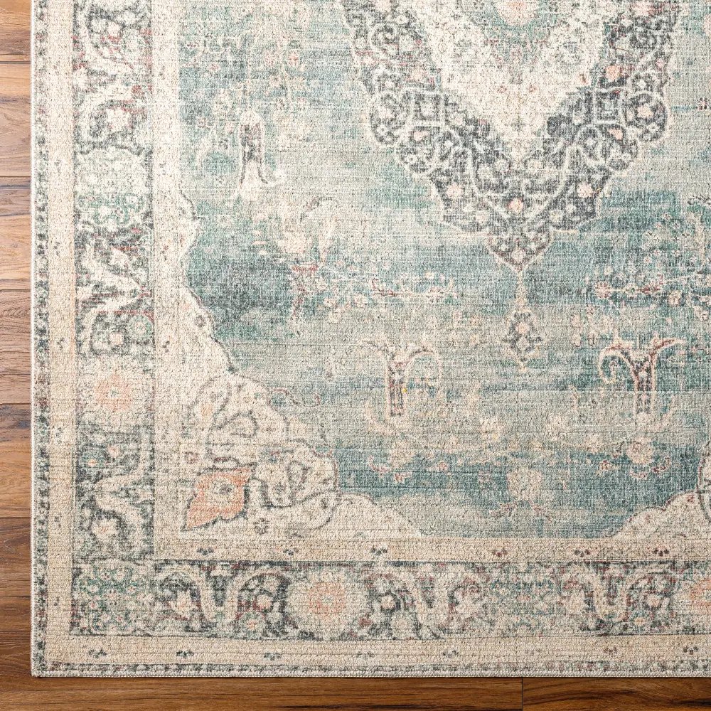 Marlene Becki Owens X Livabliss Vintage Oriental Boho Ivory/Slate Rug - Image 3