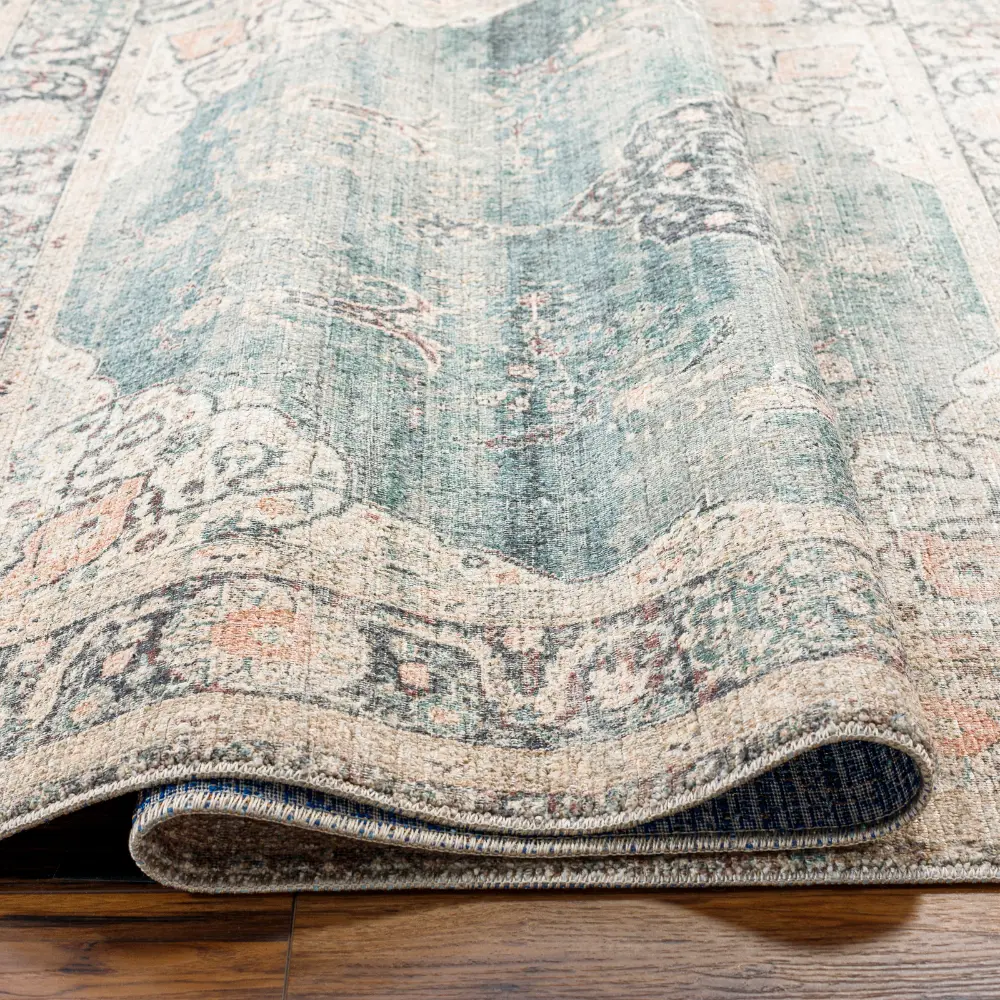 Marlene Becki Owens X Livabliss Vintage Oriental Boho Ivory/Slate Rug - Image 4